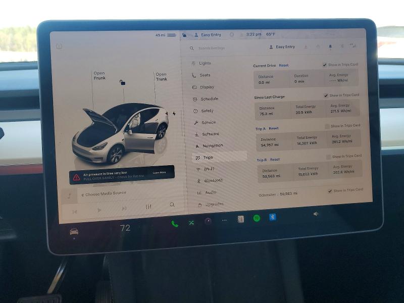 46280576 :رقم المزاد ، 7SAYGDEE7NF537535 vin ، 2022 Tesla Model Y مزاد بيع