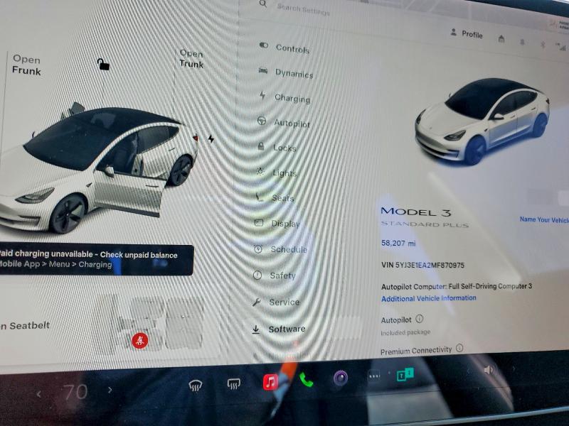 41624656 :رقم المزاد ، 5YJ3E1EA2MF870975 vin ، 2021 Tesla Model 3 مزاد بيع