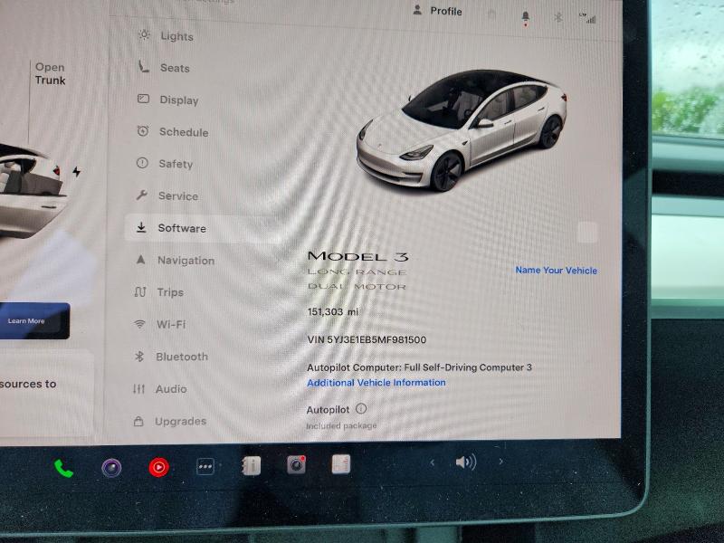 Продажа на аукционе авто 2021 Tesla Model 3, vin: 5YJ3E1EB5MF981500, номер лота: 45834096