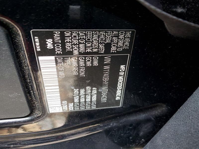 Продажа на аукционе авто 2021 Mercedes-benz Sprinter, vin: W1Y40BHY1MT064281, номер лота: 45950286