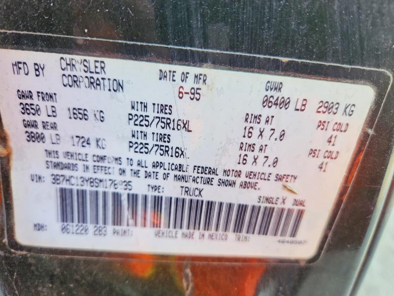 Продаж на аукціоні авто 1995 Dodge Ram 1500, vin: 3B7HC13Y8SM178935, номер лоту: 41610696
