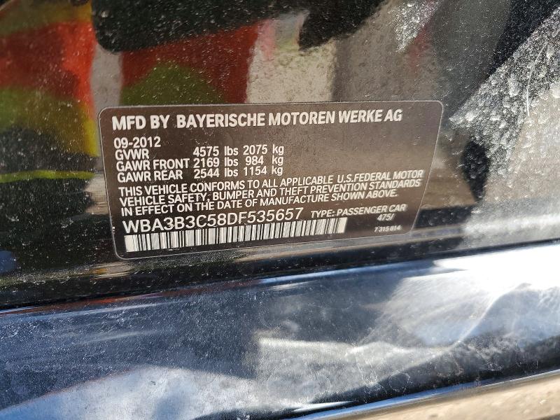 2013 Bmw 328 მანქანა იყიდება აუქციონზე, vin: WBA3B3C58DF535657, აუქციონის ნომერი: 46439756
