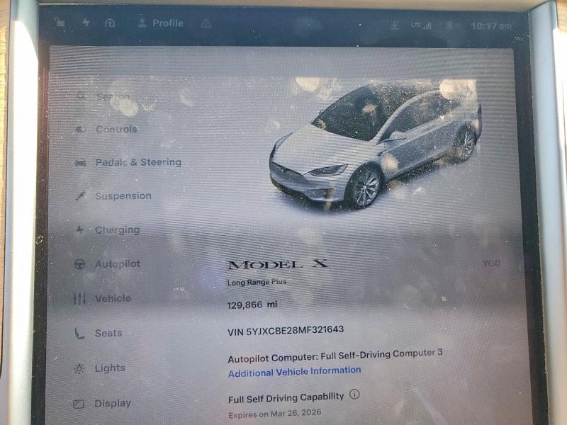 Aukcja sprzedaży 2021 Tesla Model X, vin: 5YJXCBE28MF321643, numer aukcji: 46702756