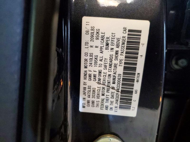 Продажа на аукционе авто 2012 Acura Tsx, vin: JH4CU2F44CC000639, номер лота: 46318266