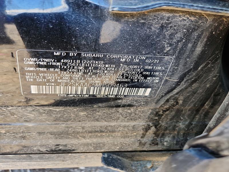 79796095 :رقم المزاد ، JF2SKAAC5MH509463 vin ، 2021 Subaru Forester مزاد بيع