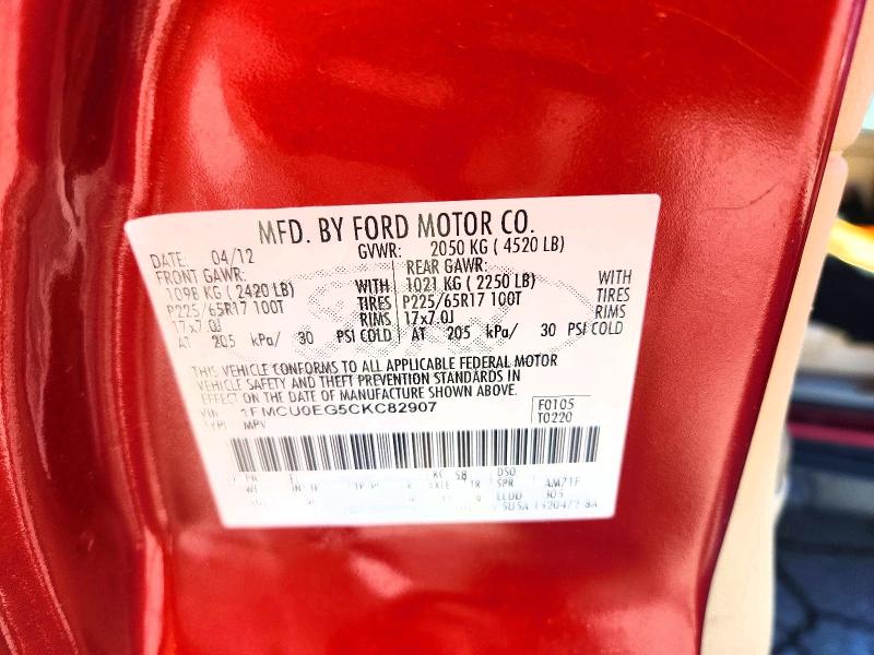 Продаж на аукціоні авто 2012 Ford Escape, vin: 1FMCU0EG5CKC82907, номер лоту: 46409666