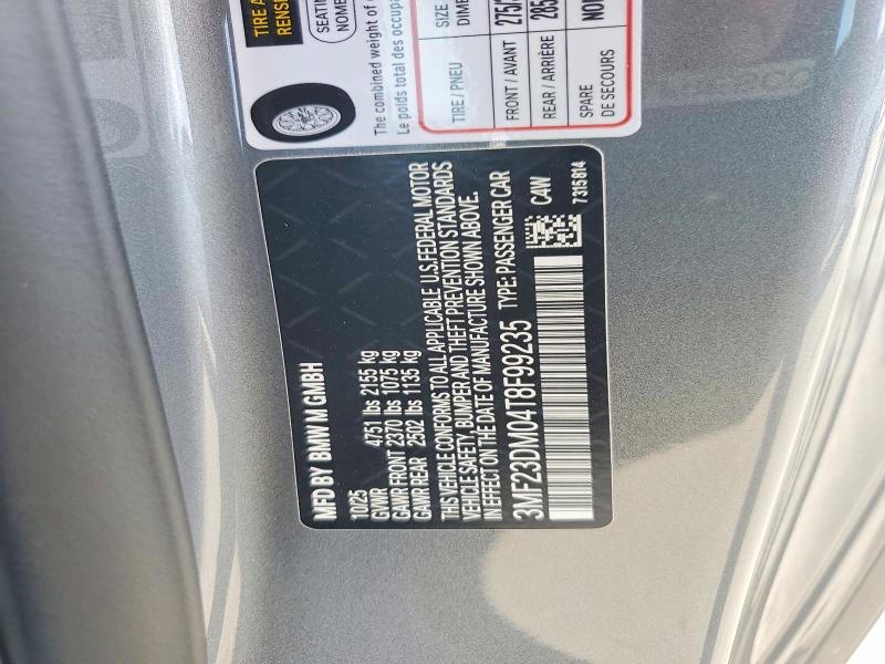 47376236 :رقم المزاد ، 3MF23DM04T8F99235 vin ، 2026 Bmw M2 مزاد بيع