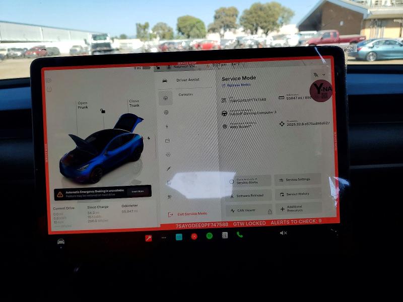 Aukcja sprzedaży 2023 Tesla Model Y, vin: 7SAYGDEE0PF747588, numer aukcji: 46455666