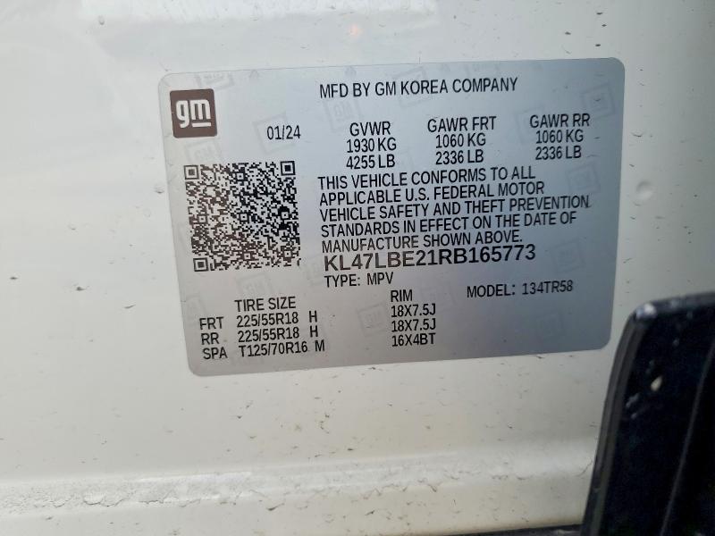2024 Buick Envista მანქანა იყიდება აუქციონზე, vin: KL47LBE21RB165773, აუქციონის ნომერი: 47129586