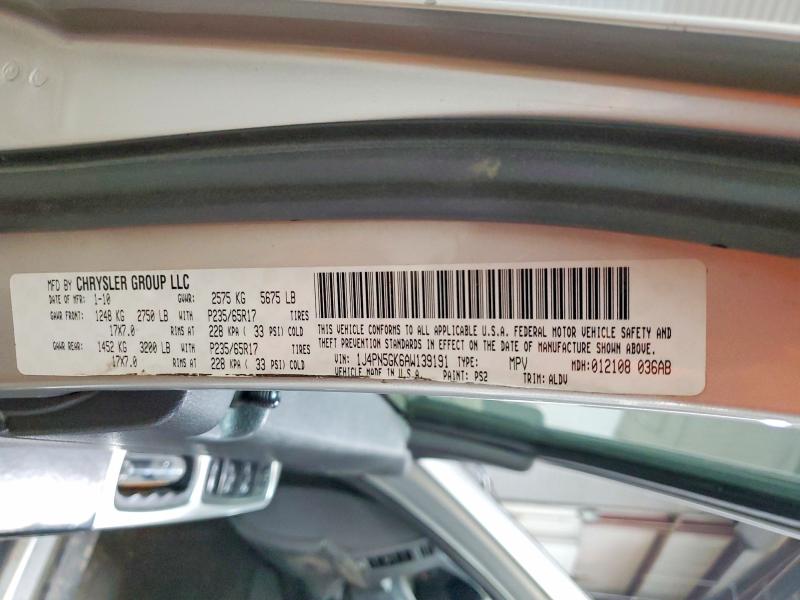 Aukcja sprzedaży 2010 Jeep Liberty, vin: 1J4PN5GK6AW139191, numer aukcji: 47361656