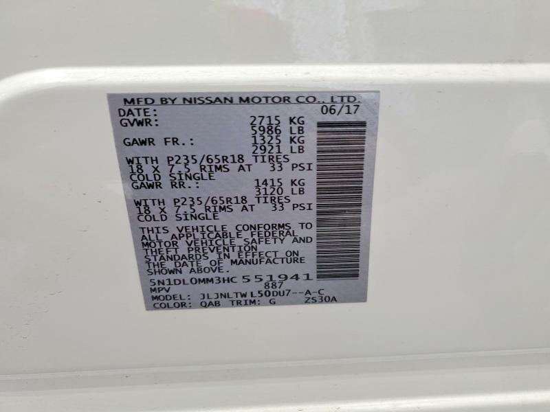 Aukcja sprzedaży 2017 Infiniti Qx60, vin: 5N1DL0MM3HC551941, numer aukcji: 48329396
