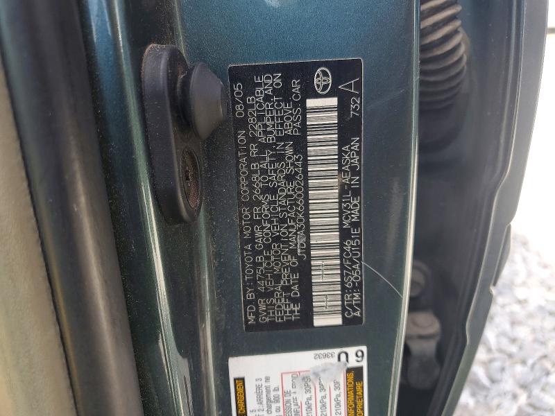 2006 Toyota Camry მანქანა იყიდება აუქციონზე, vin: JTDBA30K660026443, აუქციონის ნომერი: 47559376