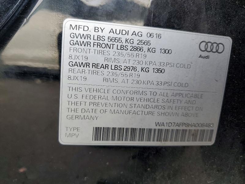 Продажа на аукционе авто 2017 Audi Q5, vin: WA1D7AFP8HA008483, номер лота: 47414096