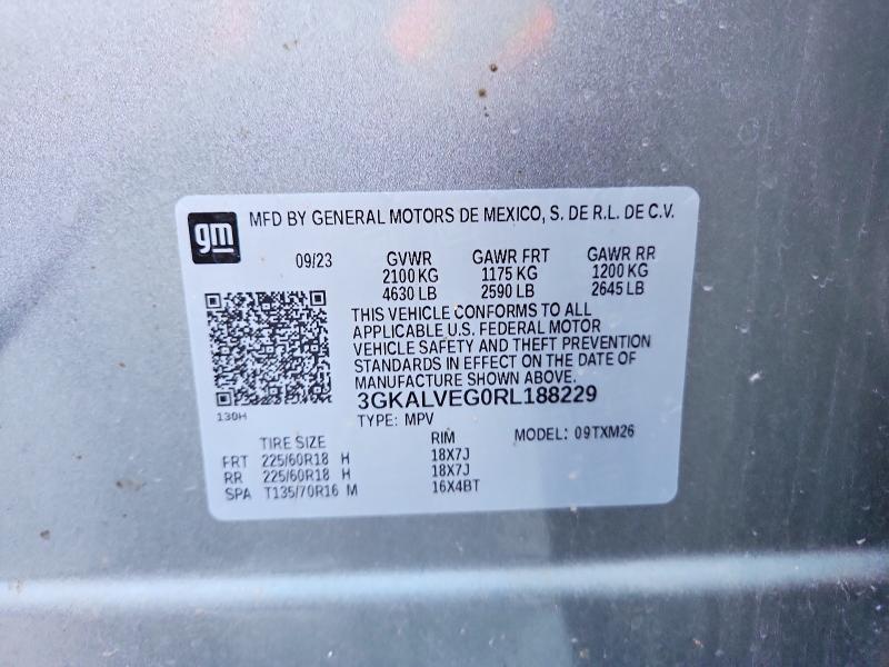 2024 Gmc Terrain მანქანა იყიდება აუქციონზე, vin: 3GKALVEG0RL188229, აუქციონის ნომერი: 45729256
