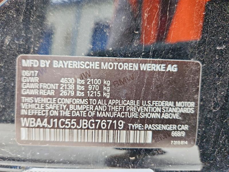 Продаж на аукціоні авто 2018 Bmw 430i, vin: WBA4J1C55JBG76719, номер лоту: 45686156