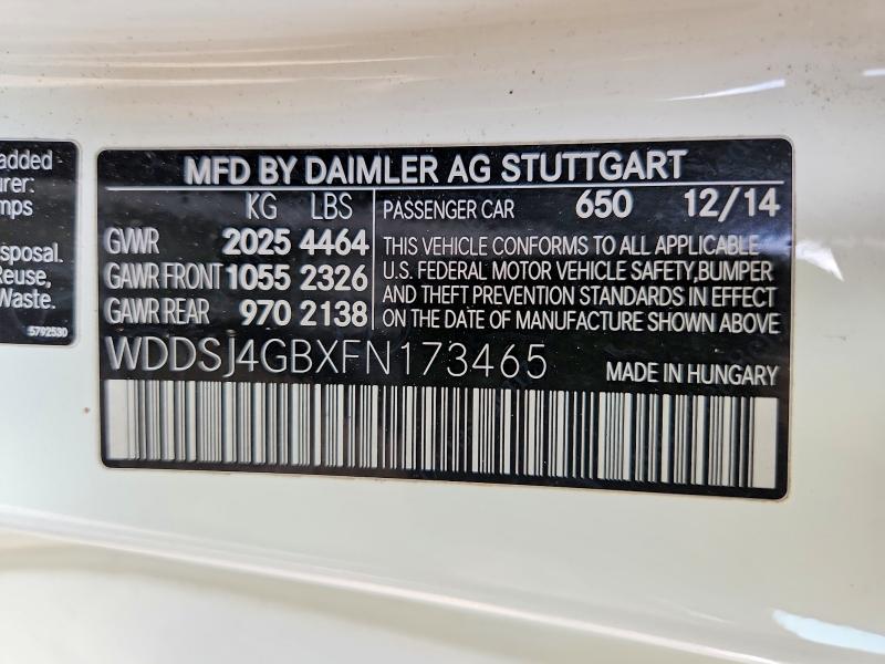Aukcja sprzedaży 2015 Mercedes-benz Cla, vin: WDDSJ4GBXFN173465, numer aukcji: 46137756