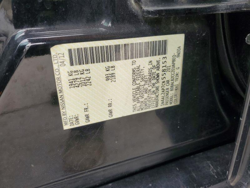 Aukcja sprzedaży 2012 Nissan Altima, vin: 1N4AL2AP7CN558153, numer aukcji: 46383776