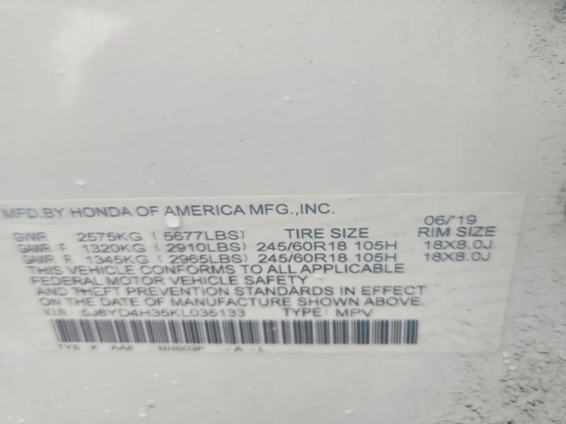 Aukcja sprzedaży 2019 Acura Mdx, vin: 5J8YD4H35KL035133, numer aukcji: 79987415