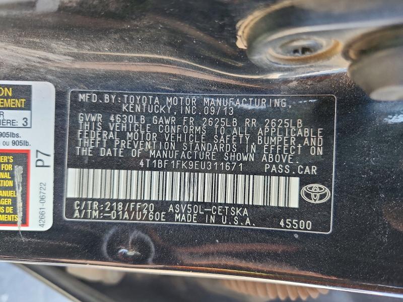 Aukcja sprzedaży 2014 Toyota Camry, vin: 4T1BF1FK9EU311671, numer aukcji: 46755966