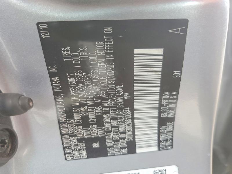Aukcja sprzedaży 2011 Toyota Sienna, vin: 5TDYK3DC2BS103844, numer aukcji: 46776756