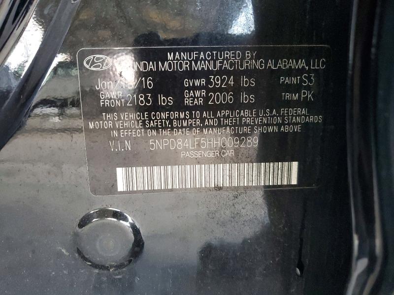 Aukcja sprzedaży 2017 Hyundai Elantra, vin: 5NPD84LF5HH009289, numer aukcji: 45558596