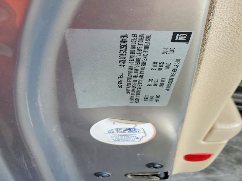 2007 Buick Lucerne მანქანა იყიდება აუქციონზე, vin: 1G4HD57267U172141, აუქციონის ნომერი: 79930215