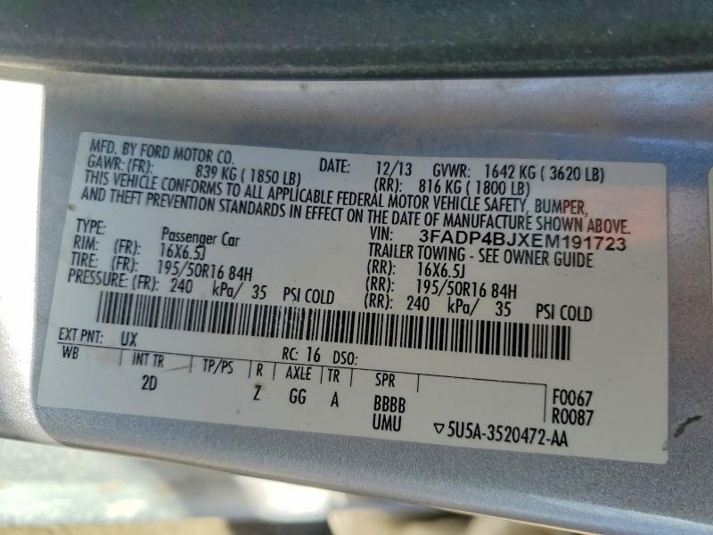 Aukcja sprzedaży 2014 Ford Fiesta, vin: 3FADP4BJXEM191723, numer aukcji: 47324986