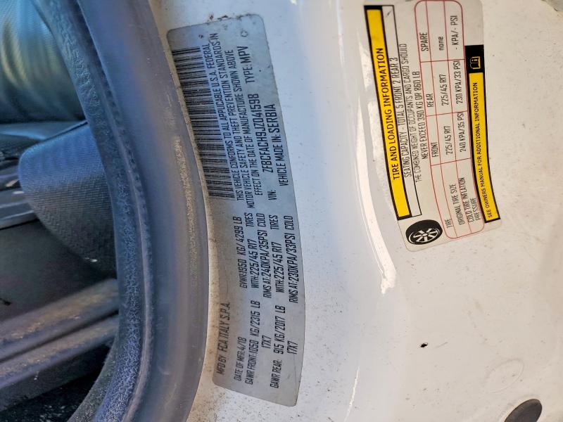 2018 Fiat 500l მანქანა იყიდება აუქციონზე, vin: ZFBCFACH9JZ041598, აუქციონის ნომერი: 41748156