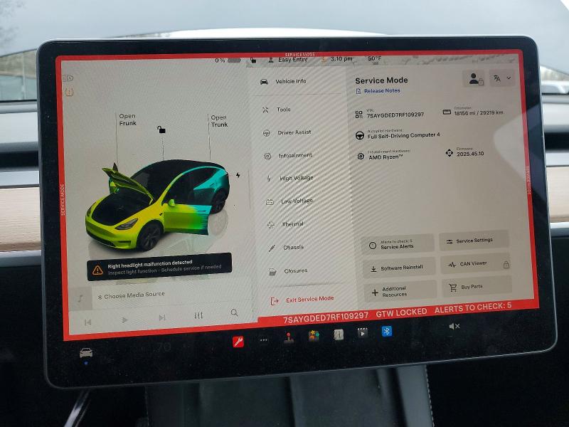 Продажа на аукционе авто 2024 Tesla Model Y, vin: 7SAYGDED7RF109297, номер лота: 47135306