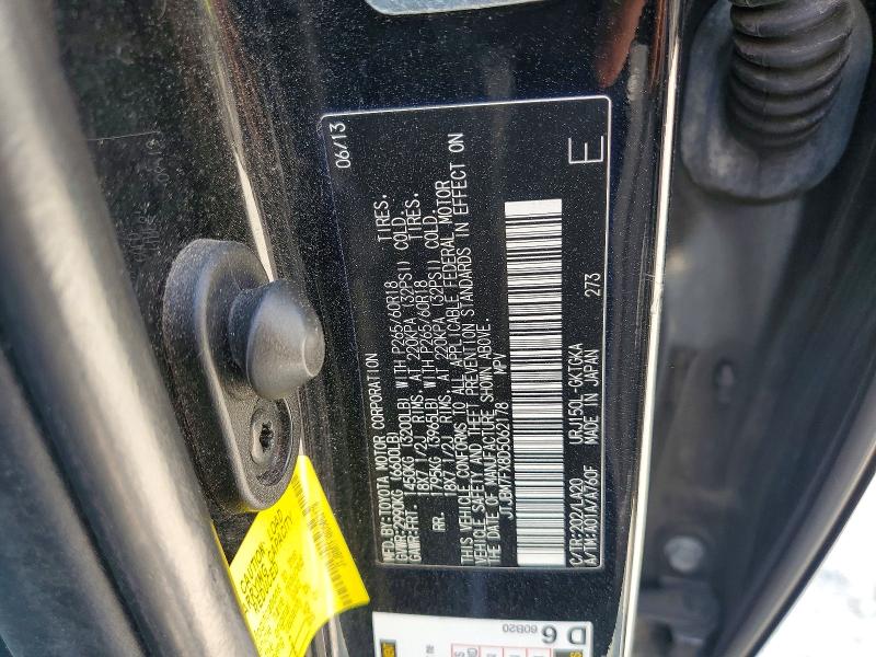 47102136 :رقم المزاد ، JTJBM7FX8D5062178 vin ، 2013 Lexus Gx 460 مزاد بيع