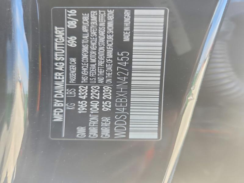 Продажа на аукционе авто 2017 Mercedes-benz Cla, vin: WDDSJ4EBXHN427455, номер лота: 41910876