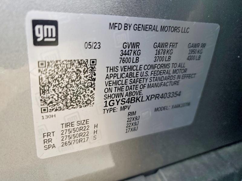 Продаж на аукціоні авто 2023 Cadillac Escalade, vin: 1GYS4BKLXPR403354, номер лоту: 47812516