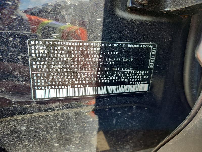 79018235 :رقم المزاد ، 3VV3B7AX9LM166516 vin ، 2020 Volkswagen Tiguan مزاد بيع