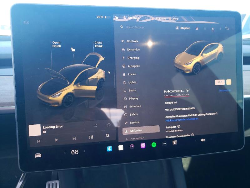 Aukcja sprzedaży 2022 Tesla Model Y, vin: 7SAYGDEF2NF540965, numer aukcji: 79593485