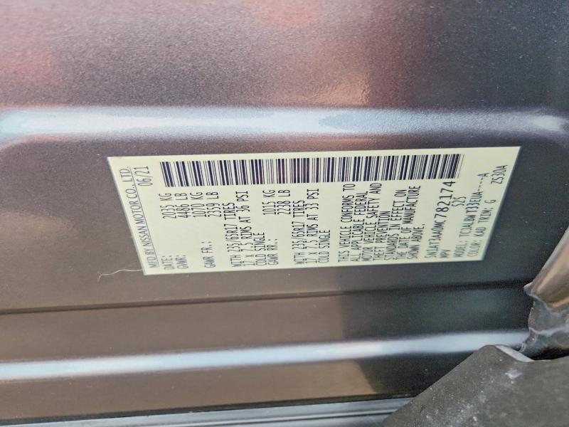 47635626 :رقم المزاد ، 5N1AT3AA0MC782174 vin ، 2021 Nissan Rogue مزاد بيع