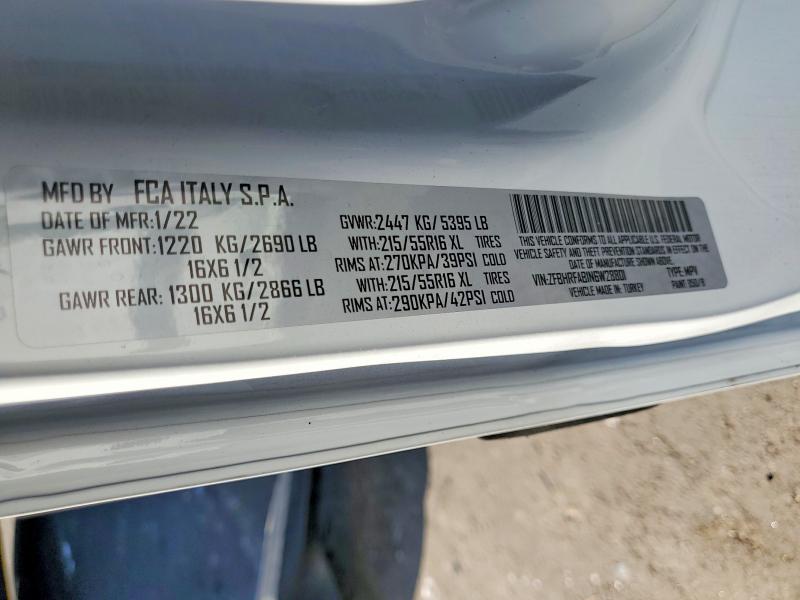 2022 Ram Promaster City მანქანა იყიდება აუქციონზე, vin: ZFBHRFAB1N6W28801, აუქციონის ნომერი: 46956366