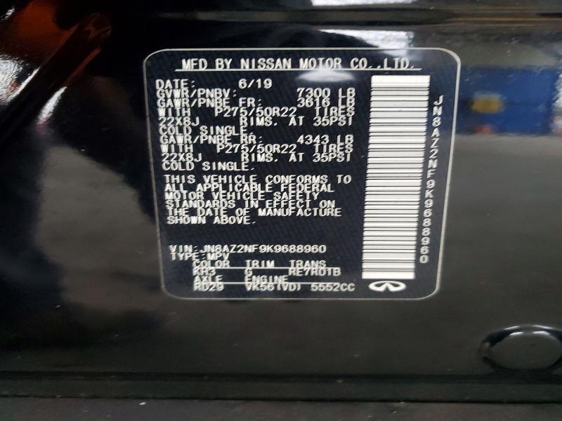 Продажа на аукционе авто 2019 Infiniti Qx80, vin: JN8AZ2NF9K9688960, номер лота: 79953285