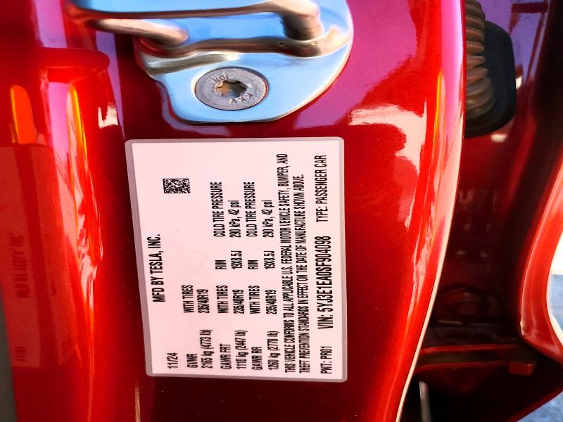 47054336 :رقم المزاد ، 5YJ3E1EA0SF904098 vin ، 2025 Tesla Model 3 مزاد بيع