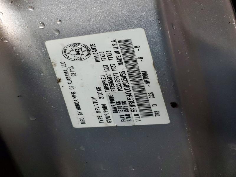 42067856 :رقم المزاد ، 5FNRL5H4XDB505456 vin ، 2013 Honda Odyssey مزاد بيع
