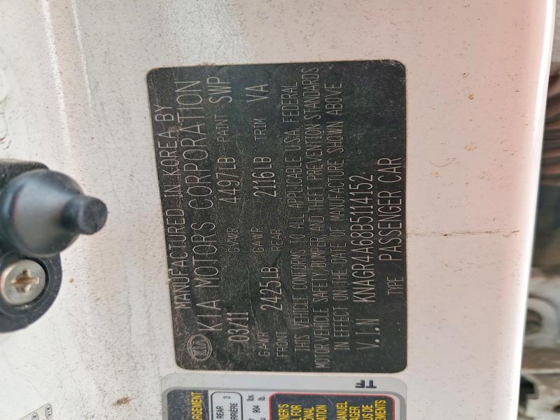 46550306 :رقم المزاد ، KNAGR4A68B5114152 vin ، 2011 Kia Optima مزاد بيع