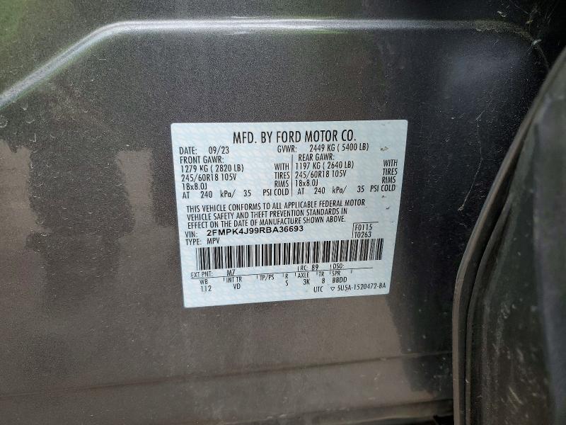Продаж на аукціоні авто 2024 Ford Edge, vin: 2FMPK4J99RBA36693, номер лоту: 47071246