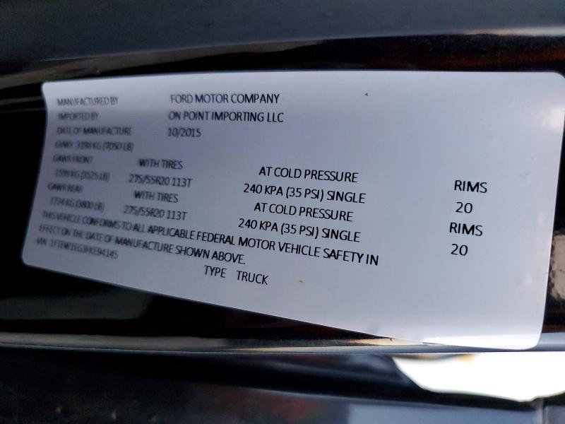 46746726 :رقم المزاد ، 1FTFW1EG3FKE94145 vin ، 2015 Ford F150 مزاد بيع