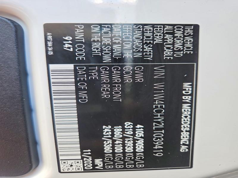 Aukcja sprzedaży 2020 Mercedes-benz Sprinter, vin: W1W4ECHY2LT039419, numer aukcji: 45796106