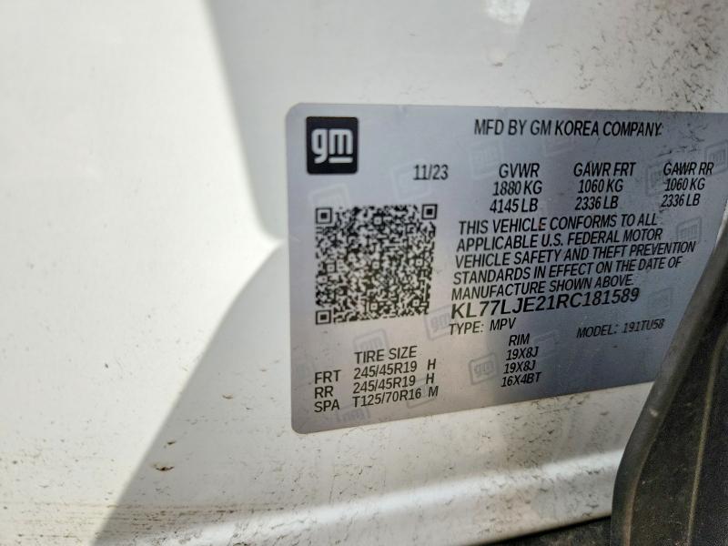Продаж на аукціоні авто 2024 Chevrolet Trax, vin: KL77LJE21RC181589, номер лоту: 45586136