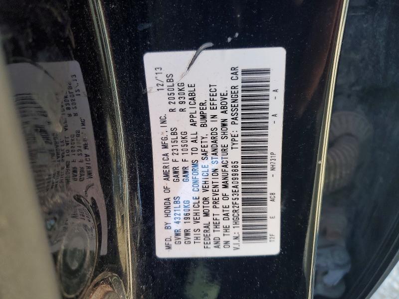 46303986 :رقم المزاد ، 1HGCR2F53EA099885 vin ، 2014 Honda Accord مزاد بيع