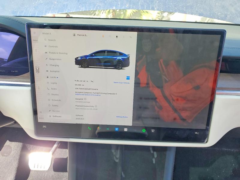 2023 Tesla Model X მანქანა იყიდება აუქციონზე, vin: 7SAXCAE52PF384474, აუქციონის ნომერი: 42005526