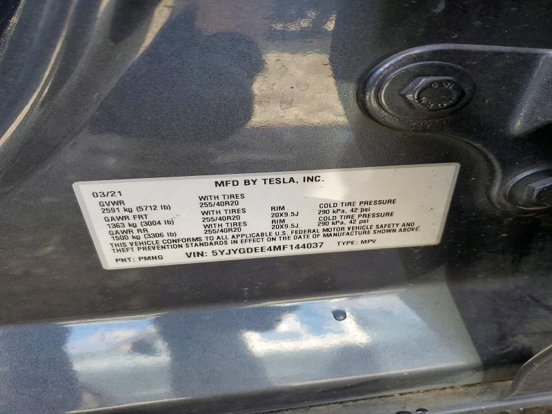 Aukcja sprzedaży 2021 Tesla Model Y, vin: 5YJYGDEE4MF144037, numer aukcji: 46736746