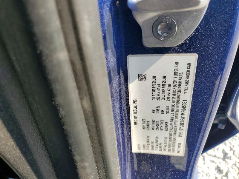 Продажа на аукционе авто 2021 Tesla Model 3, vin: 5YJ3E1EA1MF045381, номер лота: 47947446