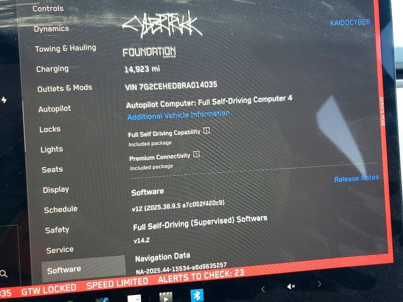 Продаж на аукціоні авто 2024 Tesla Cybertruck, vin: 7G2CEHED8RA014035, номер лоту: 46495566