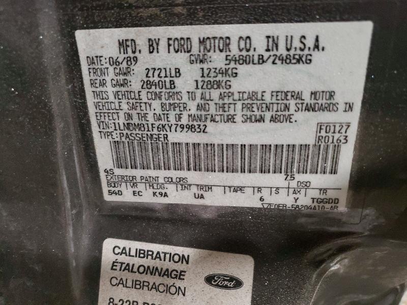 Продаж на аукціоні авто 1989 Lincoln Townhouse Continental, vin: 1LNBM81F6KY799832, номер лоту: 79452655